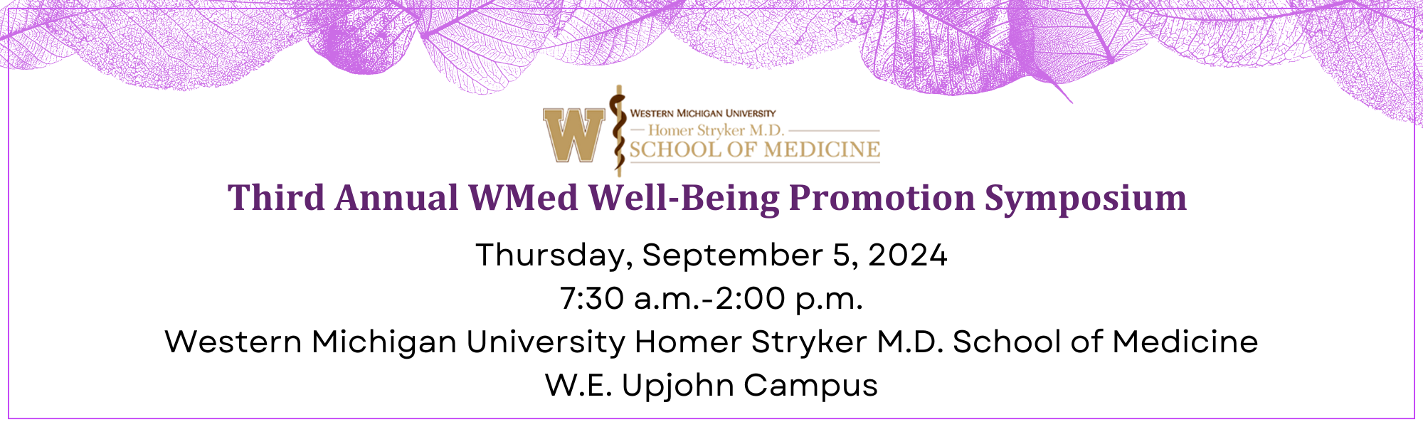 3rd Annual WMed Well-Being Promotion Symposium Banner